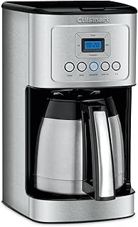 Cuisinart 12-Cup Coffee Maker, Programmable PerfecTemp Thermal Carafe Coffee Machine with 1-4 Cup Setting, Brew Strength Control and Brew Pause, Stainless Steel, DCC-3400NAS, Silver